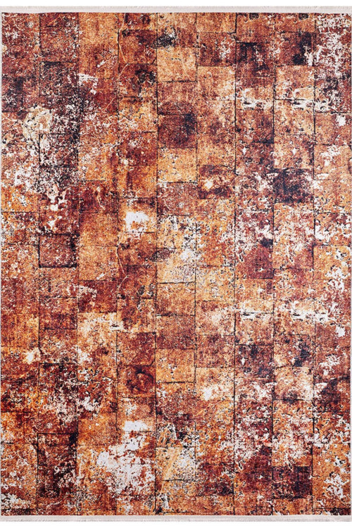 Irkutsk Kahverengi Modern Polyester Dijital Baskı Halı-Haln-HLN1397-160 x 200