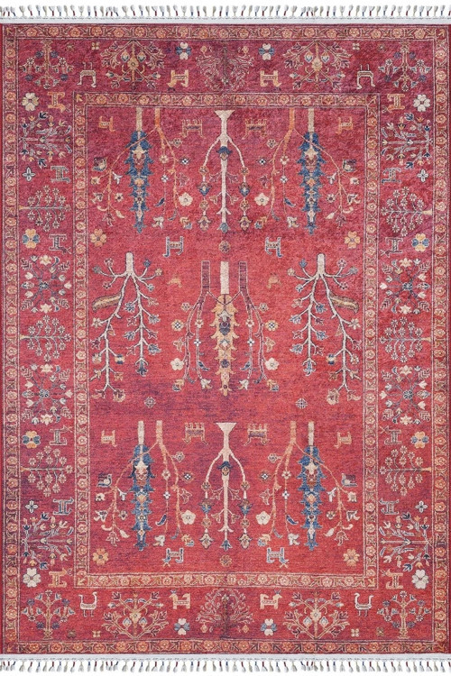 Miloslaw Kırmızı Modern Dijital Baskı Halı-Haln-HLN5095-140 x 300