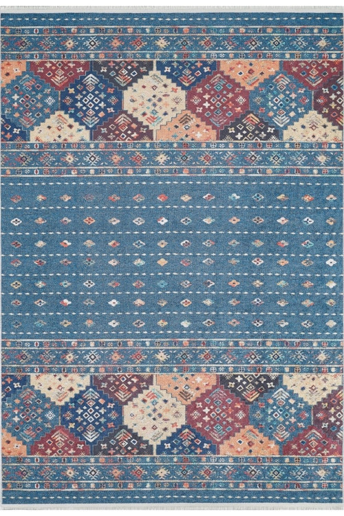Brodnica Mavi Modern Dijital Baskı Halı-Haln-HLN1641-200 x 350