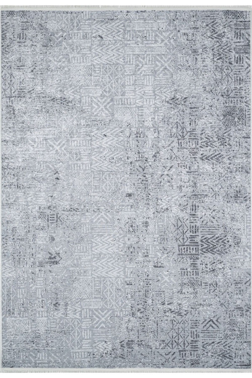 Bartoszyce Gri Modern Yuvarlak Dijital Baskı Halı-Haln-HLN1998-180 x 300