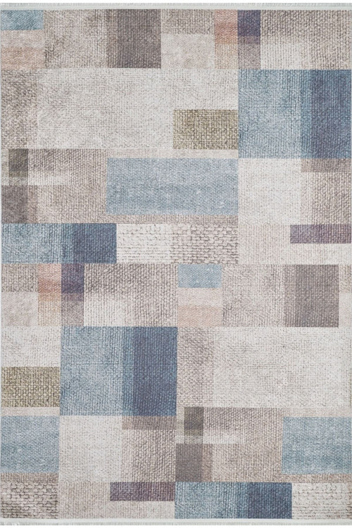 Baranow Krem Modern Dijital Baskı Halı-Haln-HLN1955-240 x 340