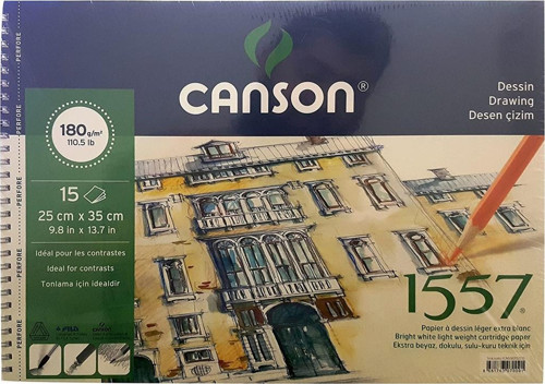 1557 Resim Ve Çizim Blok 180 Gr 25X35Cm 15 Yaprak Spiralli Resim Defteri Fcns180152535