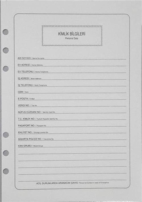 Heeton Organizer Yedeği Tarihsiz Çizgili A6 Bsc0180