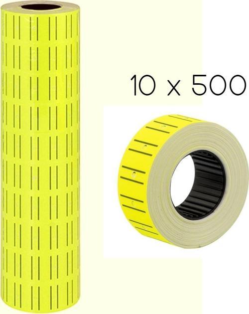 Fiyat Etiketi 500'lü 10 Rulo- Neon Sarı