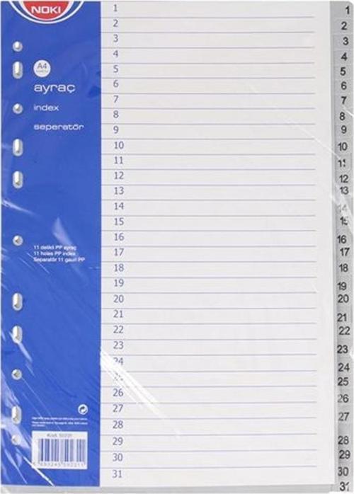 Seperatör 1-31 Rakamlı Plastik A4 59231