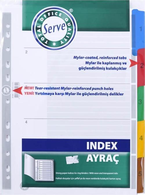 Sv-5523-K Karton Seperatör 1-5 Rakamlı Renkli