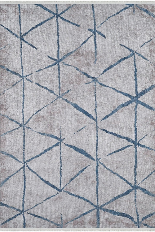 Mianwali Mavi Modern Dijital Baskı Halı-Haln-HLN1732-80 x 450