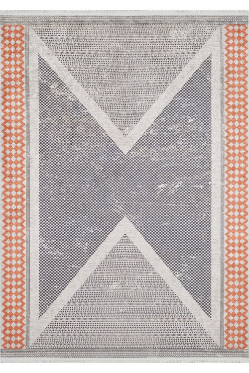 Nowshera Turuncu Modern Dijital Baskı Halı-Haln-HLN1727-160 x 160