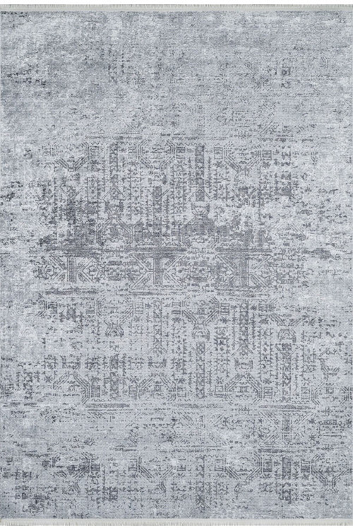 Dera Gri Modern Dijital Baskı Halı-Haln-HLN1777-80 x 450