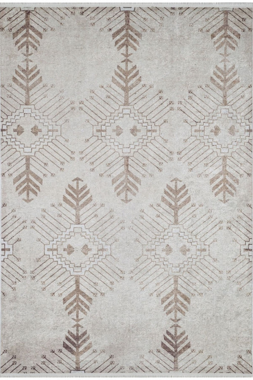 Khairpur Bej Modern Dijital Baskı Halı-Haln-HLN1626-200 x 250