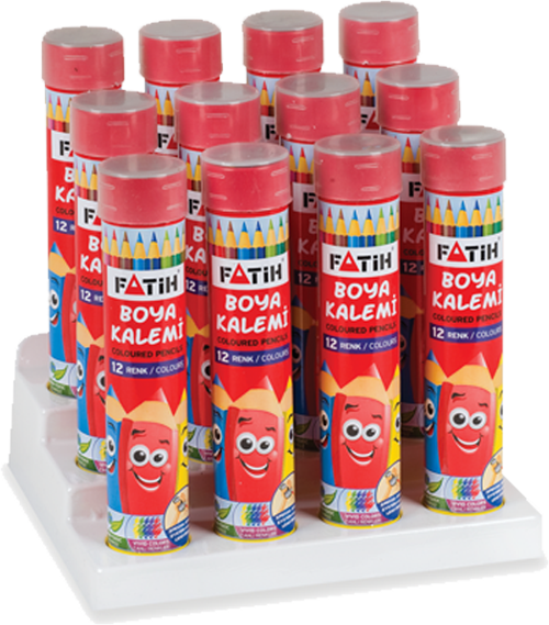 Boya Kalemi 12 Renk Tam Boy Tüp FA33114KB12RTB