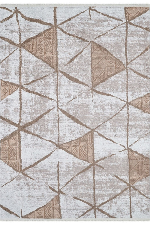 Lodhran Bej Modern Dijital Baskı Halı-Haln-HLN1734-80 x 80