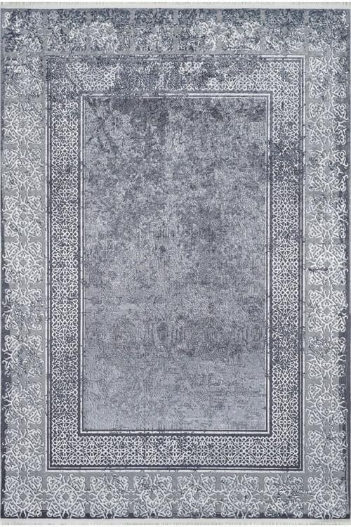 Asansol Gri Çerçeveli Dijital Baskı Halı-Haln-HLN1796-240 x 300