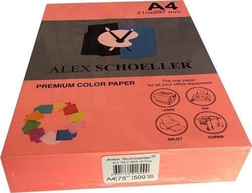 A-4 Renkli Kağıt 500 Lü Fosforlu Pembe Alx-742