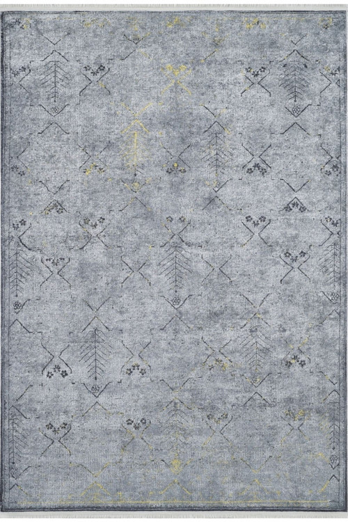 Jacobabad Gri Modern Dijital Baskı Halı-Haln-HLN1611-80 x 250