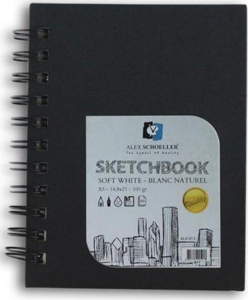 A-5 Spiralli Defter Plastik Kapak Siyah 60 Yaprak