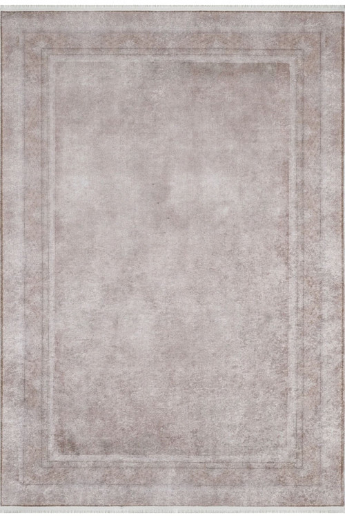 Bikaner Kahverengi Çerçeveli Dijital Baskı Halı-Haln-HLN1741-200 x 270