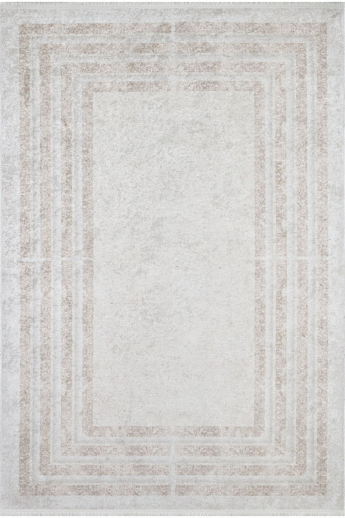 Bhiwandi Bej Çerçeveli Dijital Baskı Halı-Haln-HLN1615-200 x 270