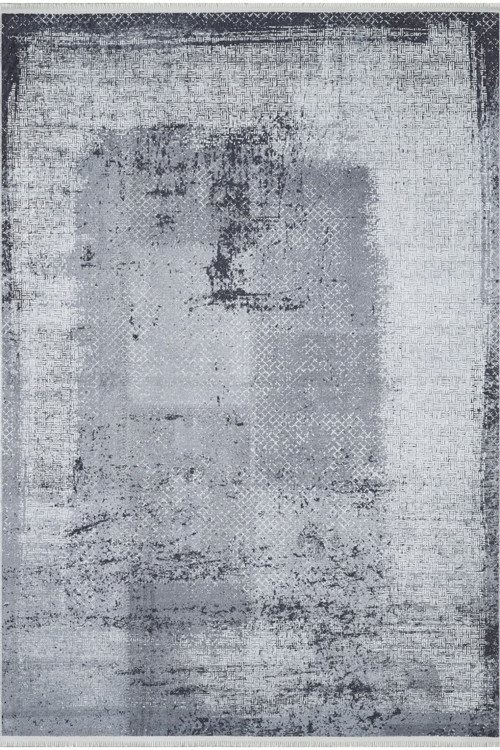 Jamshedpur Gri Çerçeveli Dijital Baskı Halı-Haln-HLN1654-80 x 250