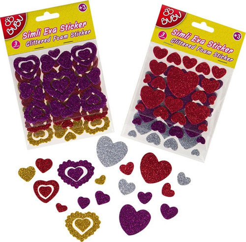 Simli Eva Sticker 3 Parça Karışık Pvc Bubu00086