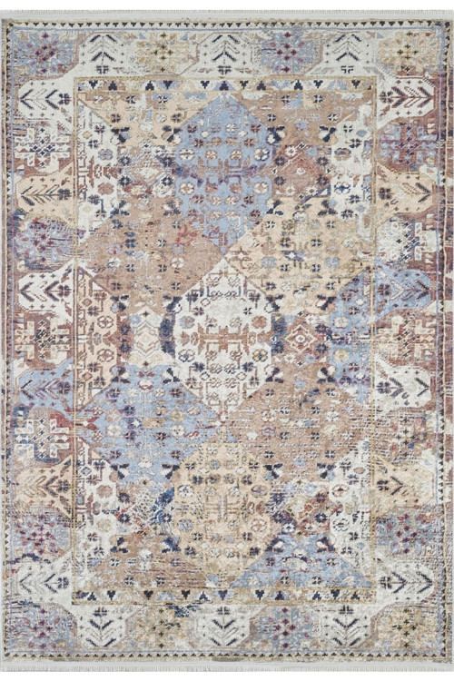 Surat Mavi Modern Dijital Baskı Halı-Haln-HLN1666-80 x 350