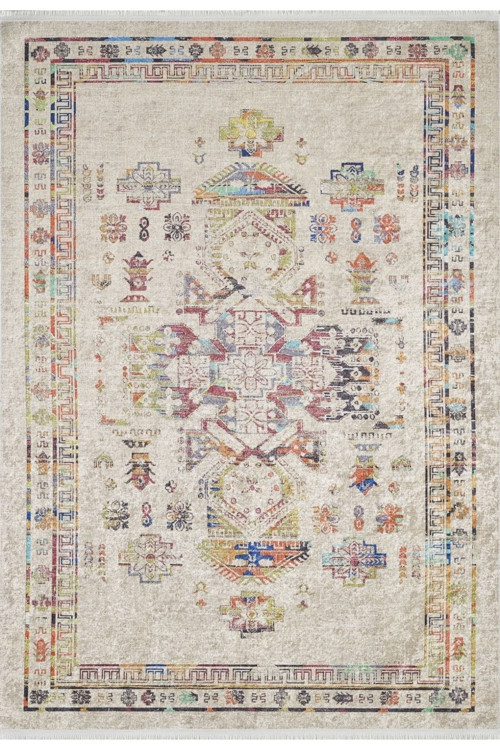 Metepec Bej Modern Dijital Baskı Halı-Haln-HLN1894-180 x 280