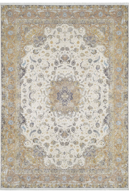 Jalandhar Krem Klasik Dijital Baskı Halı-Haln-HLN1930-100 x 150