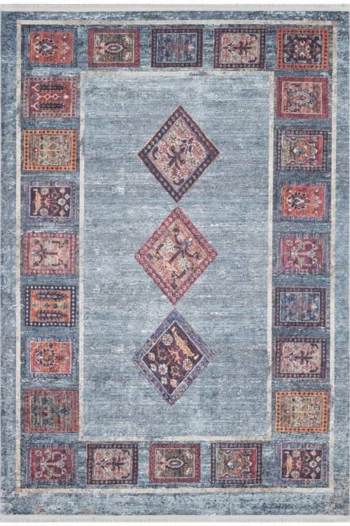 Santacatarina Mavi Modern Dijital Baskı Halı-Haln-HLN1558-240 x 340