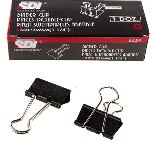 Sdi 0224 Double Metal Klips 32 Mm 12 Li (1 Paket 12 Adet)