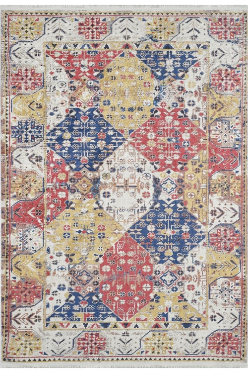 Pune Mavi Modern Dijital Baskı Halı-Haln-HLN1665-100 x 550
