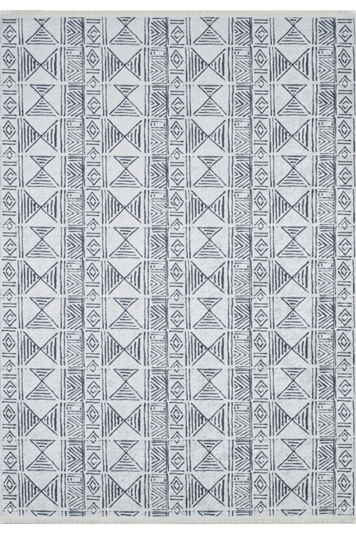 Uruapan Gri Modern Dijital Baskı Halı-Haln-HLN1721-200 x 200