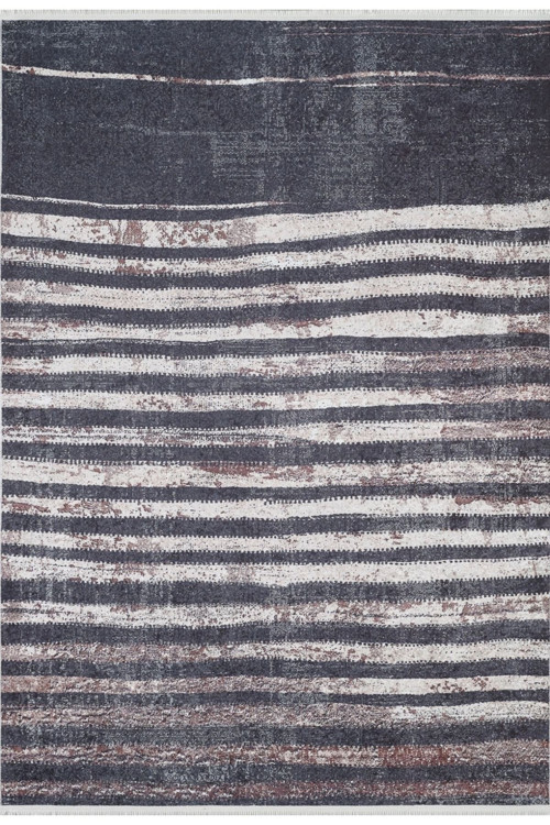 Irapuato Siyah Modern Dijital Baskı Halı-Haln-HLN1679-100 x 180