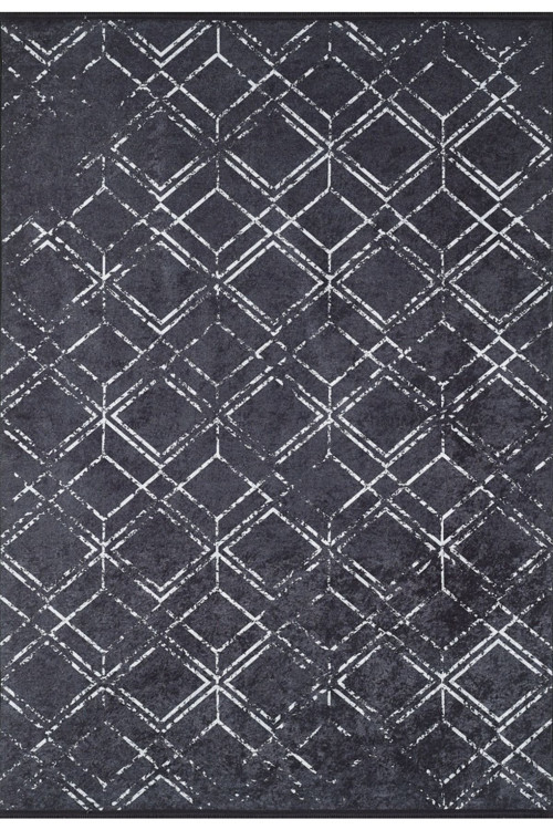 Soledad Siyah Modern Dijital Baskı Halı-Haln-HLN1861-130 x 190