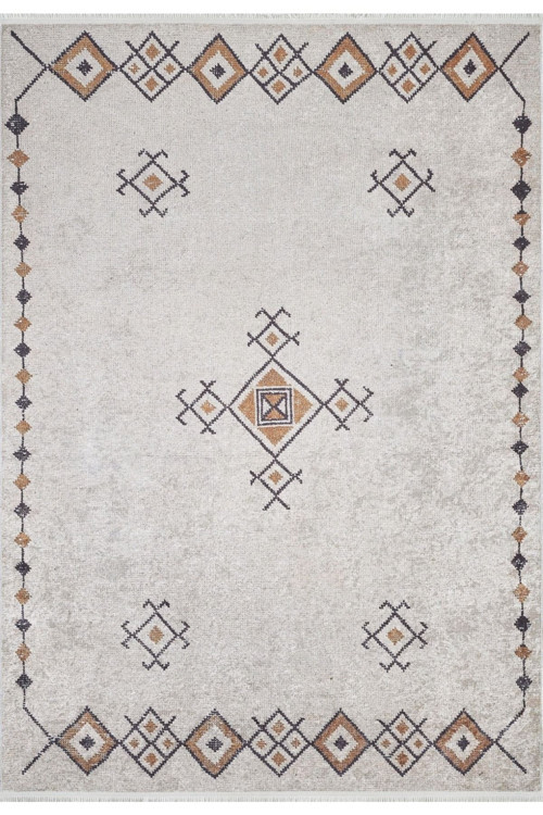 Cuernavaca Bej Modern Dijital Baskı Halı-Haln-HLN1683-80 x 80