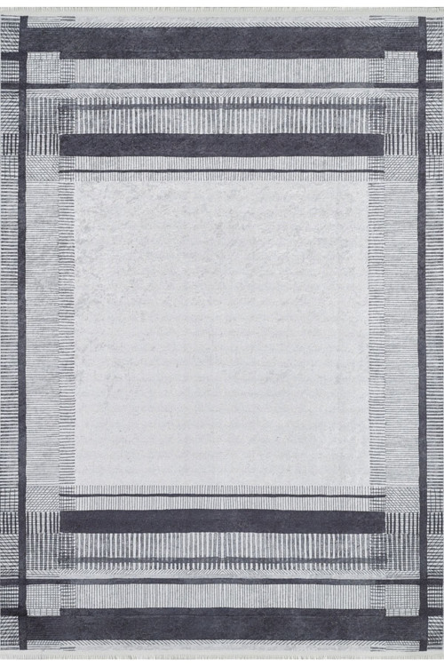 Vallechalco Gri Modern Dijital Baskı Halı-Haln-HLN1703-80 x 220