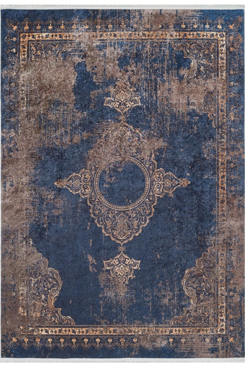 Chihuahua Mavi Klasik Dijital Baskı Halı-Haln-HLN1905-120 x 120-Kare