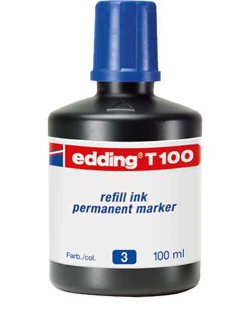 T-100 Mavi Permanent Kalem Mürekkebi 100 Ml