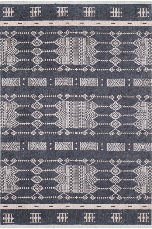 Ixtapaluca Siyah Modern Dijital Baskı Halı-Haln-HLN1707-80 x 350