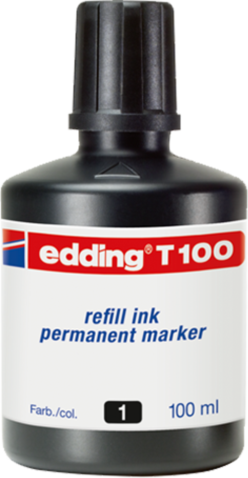 T-100 Siyah Permanent Kalem Mürekkebi 100 Ml