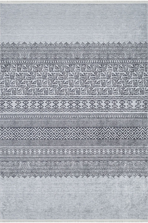 Tlaquepaque Gri Modern Dijital Baskı Halı-Haln-HLN1588-280 x 380