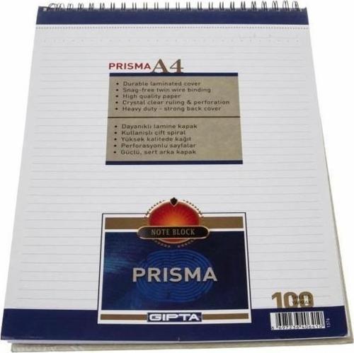 Prisma Bloknot A-4 Spiralli Karton Kapak 100 Yaprak Çizgili 3-1376000-2181