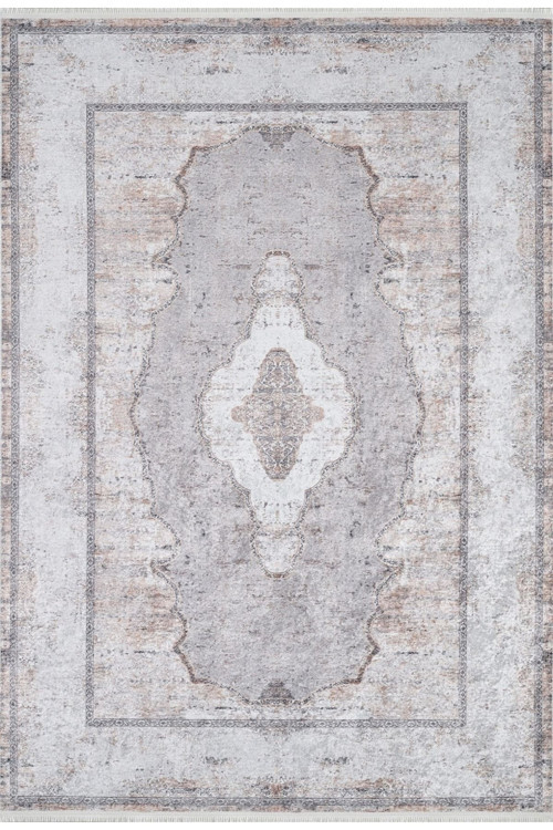 Meksiko Gri Klasik Dijital Baskı Halı-Haln-HLN1780-160 x 300