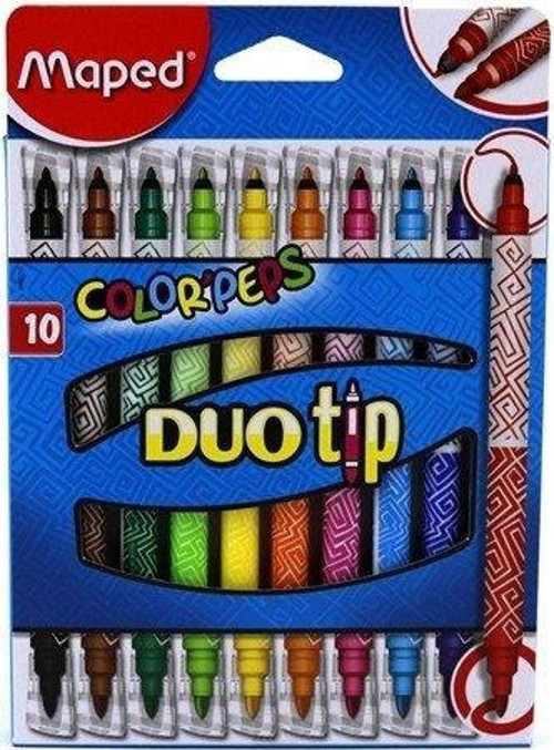 Color’Peps Duo Kalın İnce Keçeli Kalem 12 Li