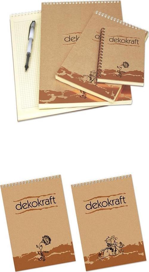 Bloknot A-4 100 Yaprak Kareli Dekokraft Spiralli 144002-99