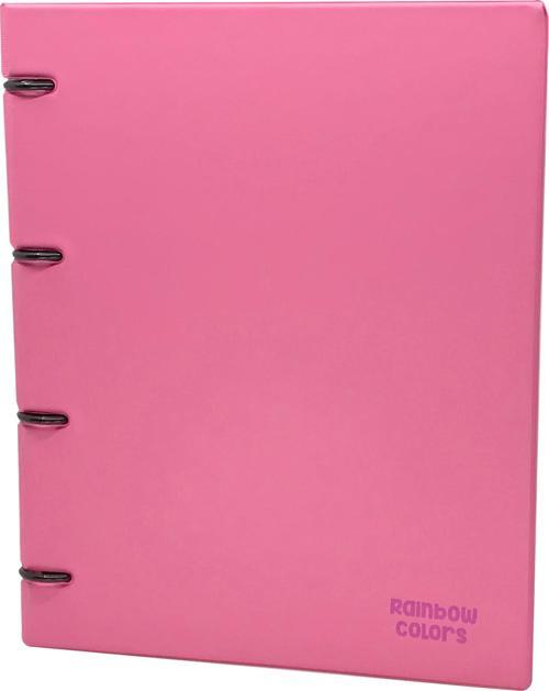 Rainbow Colors 4 Halkalı Klasör A4 Pvc Pembe 122-23
