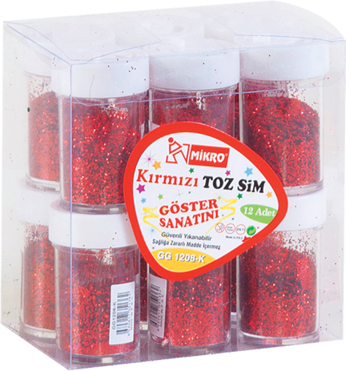 Gg-1208K Toz Sim Kırmızı 12 Li (1 Paket 12 Adet)