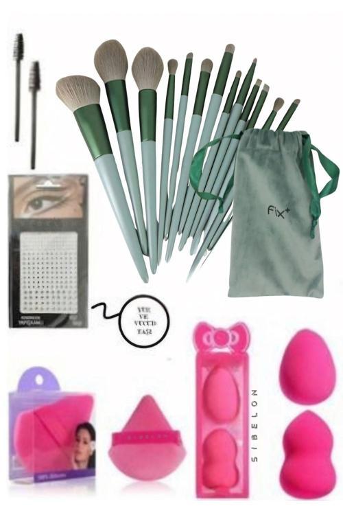20 Parça Professional Makyaj Fırça Seti 13 Cm
