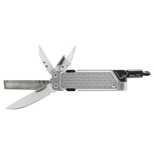 Gear Lockdown 10-in -1 Çok Amaçlı Çakı - Survival Kazıma Çubuğu - Gümüş