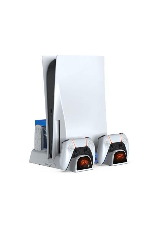 Ps5 Çok Fonksiyonlu Soğutma Standı Kol Şarj Istasyonu Organizatör Stand Dock Led Işıklı