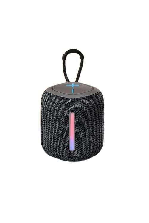 S06 Rgb Işıklı Taşınabilir Şarjlı Bluetooth Hoparlör 5W Kumaş Yüzey Bluetooth 5.3 Mini Ses Bombası